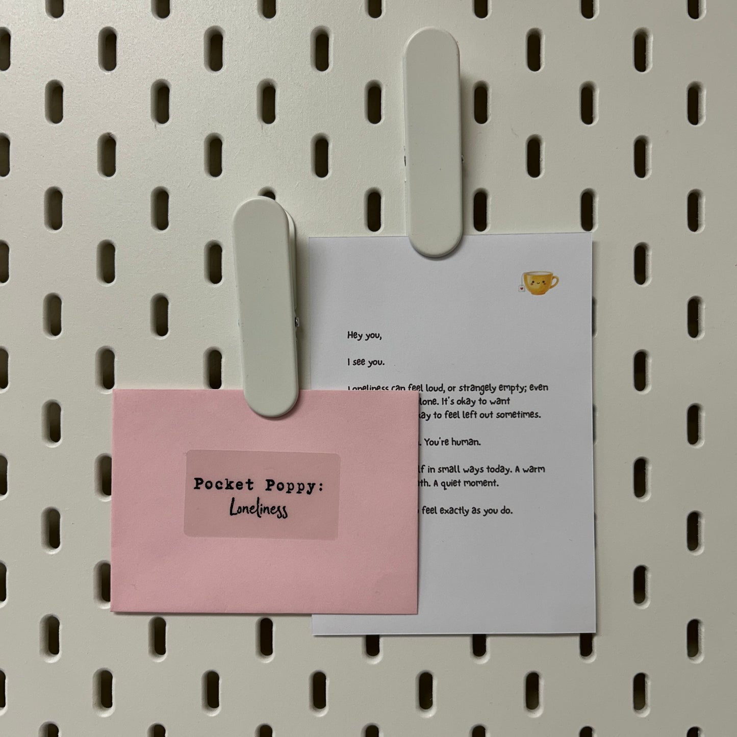 Loneliness Pocket Poppy | Mini Quick Fix Letter