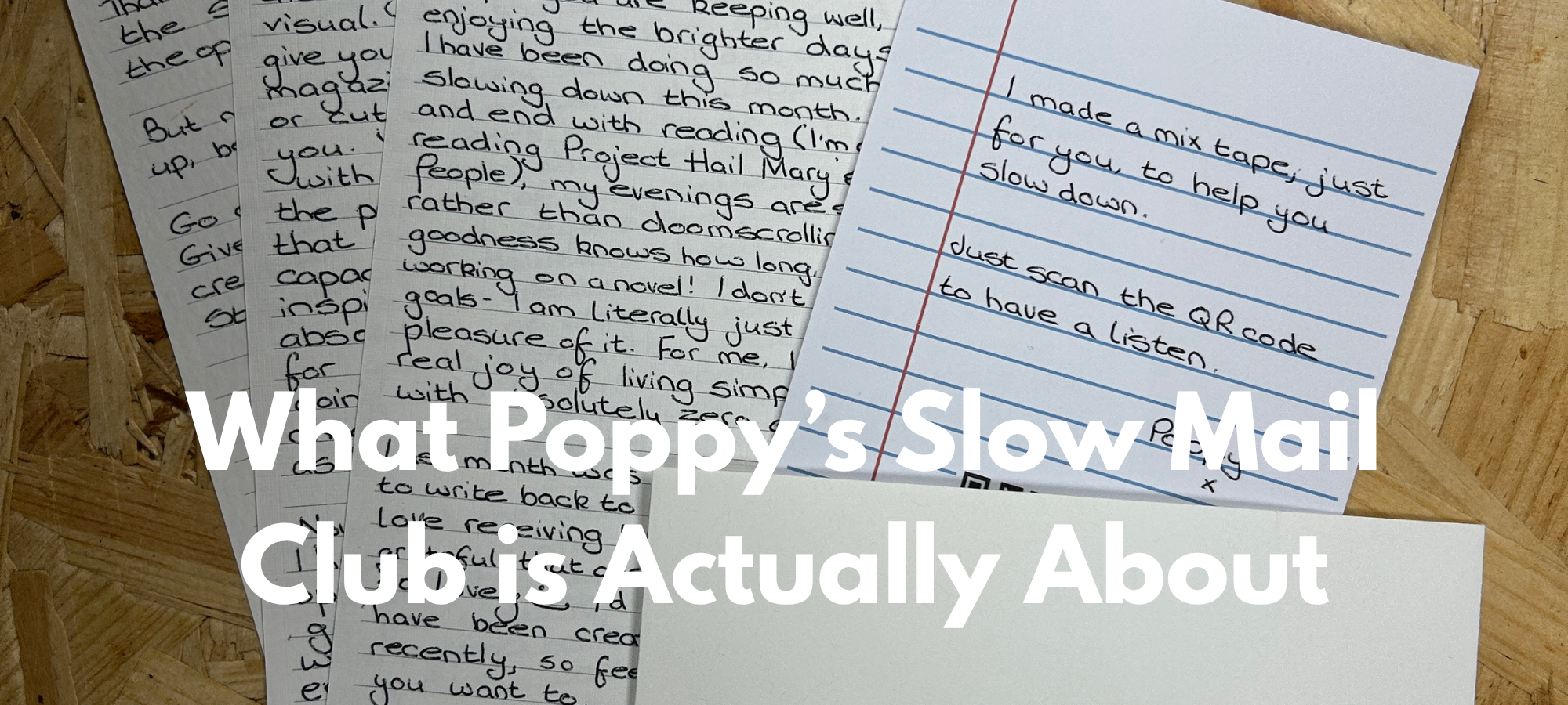 What Poppy's Slow Mail Club is Actually About