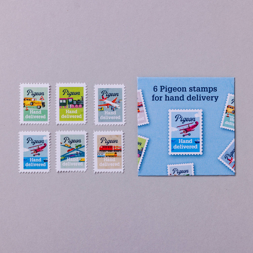 Pigeon Stamps | Set of 6 stamps for hand delivery