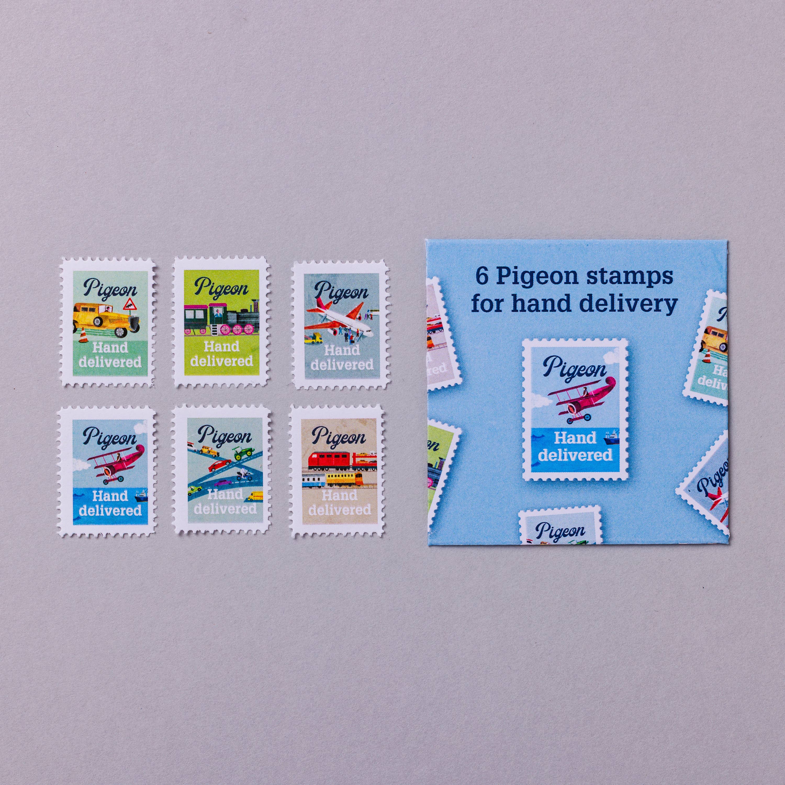 Pigeon Stamps | Set of 6 stamps for hand delivery