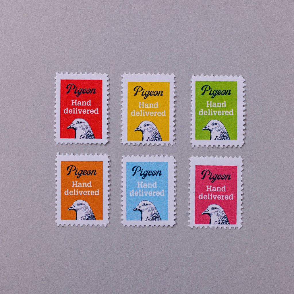 Pigeon Stamps | Set of 6 stamps for hand delivery