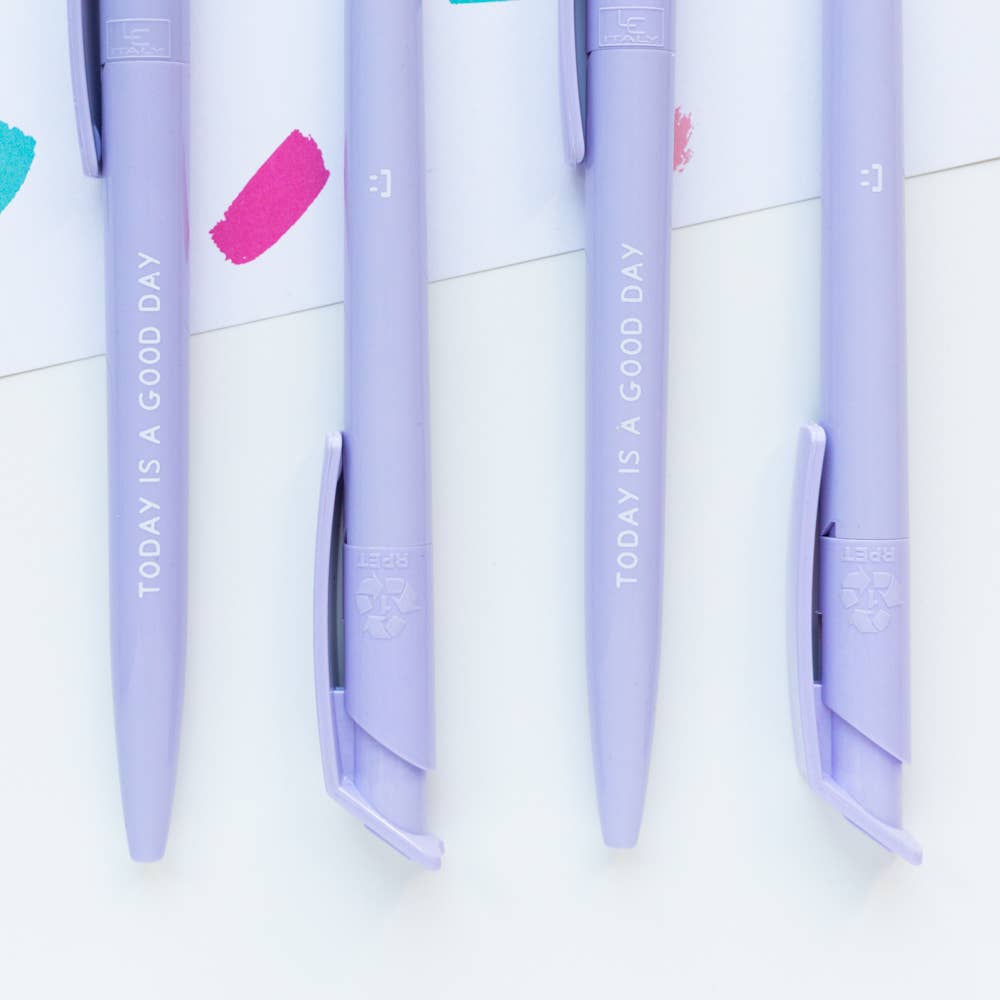 Today Is A Good Day Lilac Recycled Eco Ballpoint Click Pen