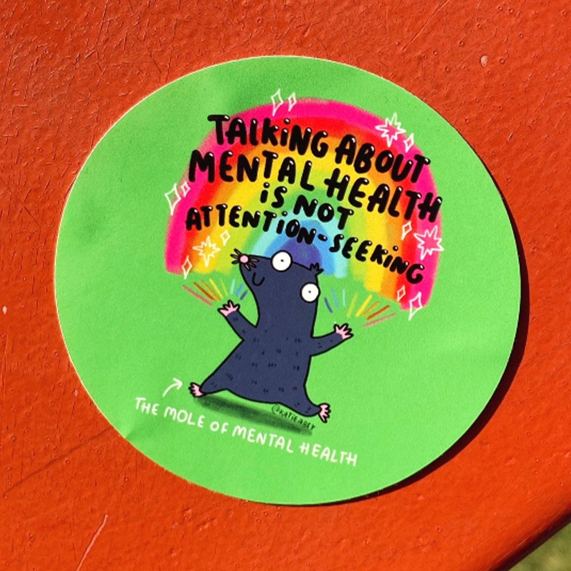 Mental Health Mole Vinyl Stickers