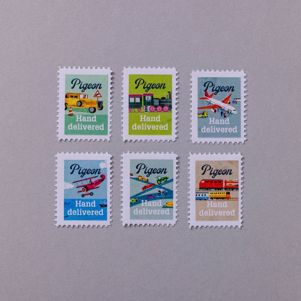 Pigeon Stamps | Set of 6 stamps for hand delivery