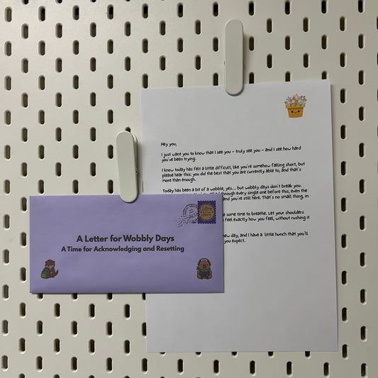Letter for Wobbly Days and Purple Envelope