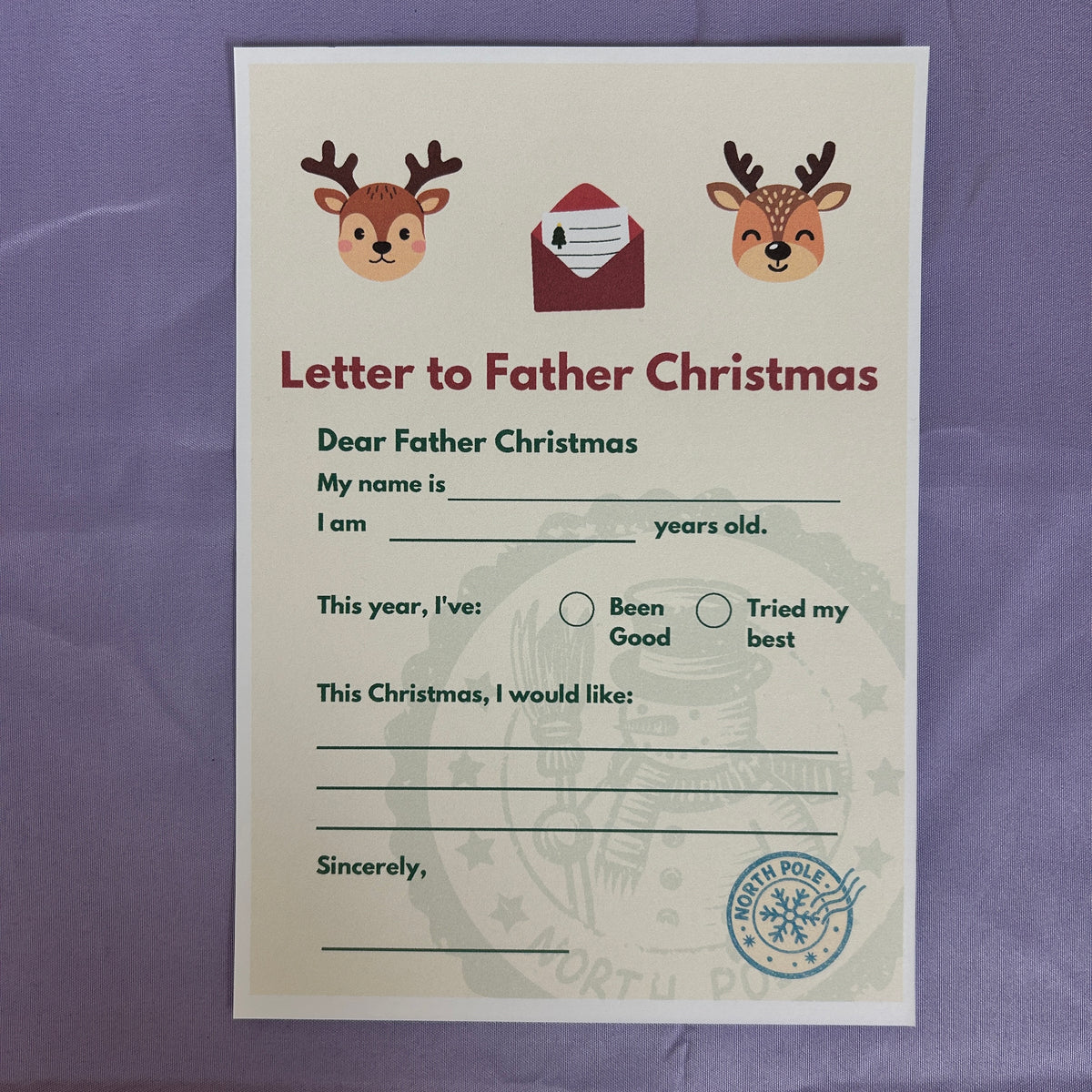 Letter to Father Christmas