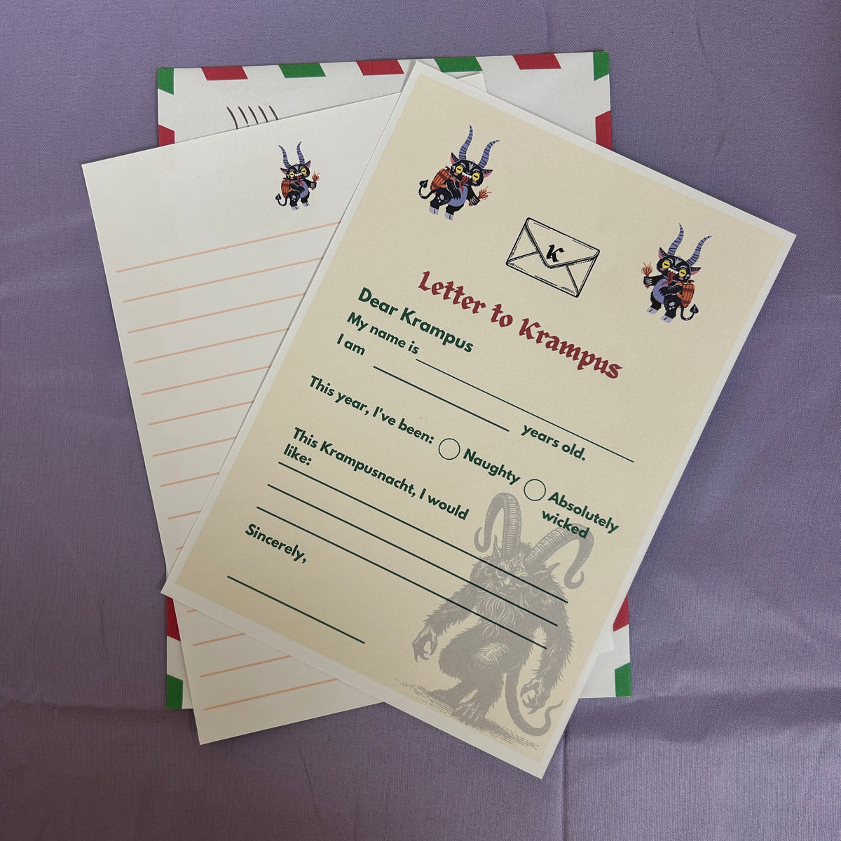 Letter to Krampus Kit | Not for Santa