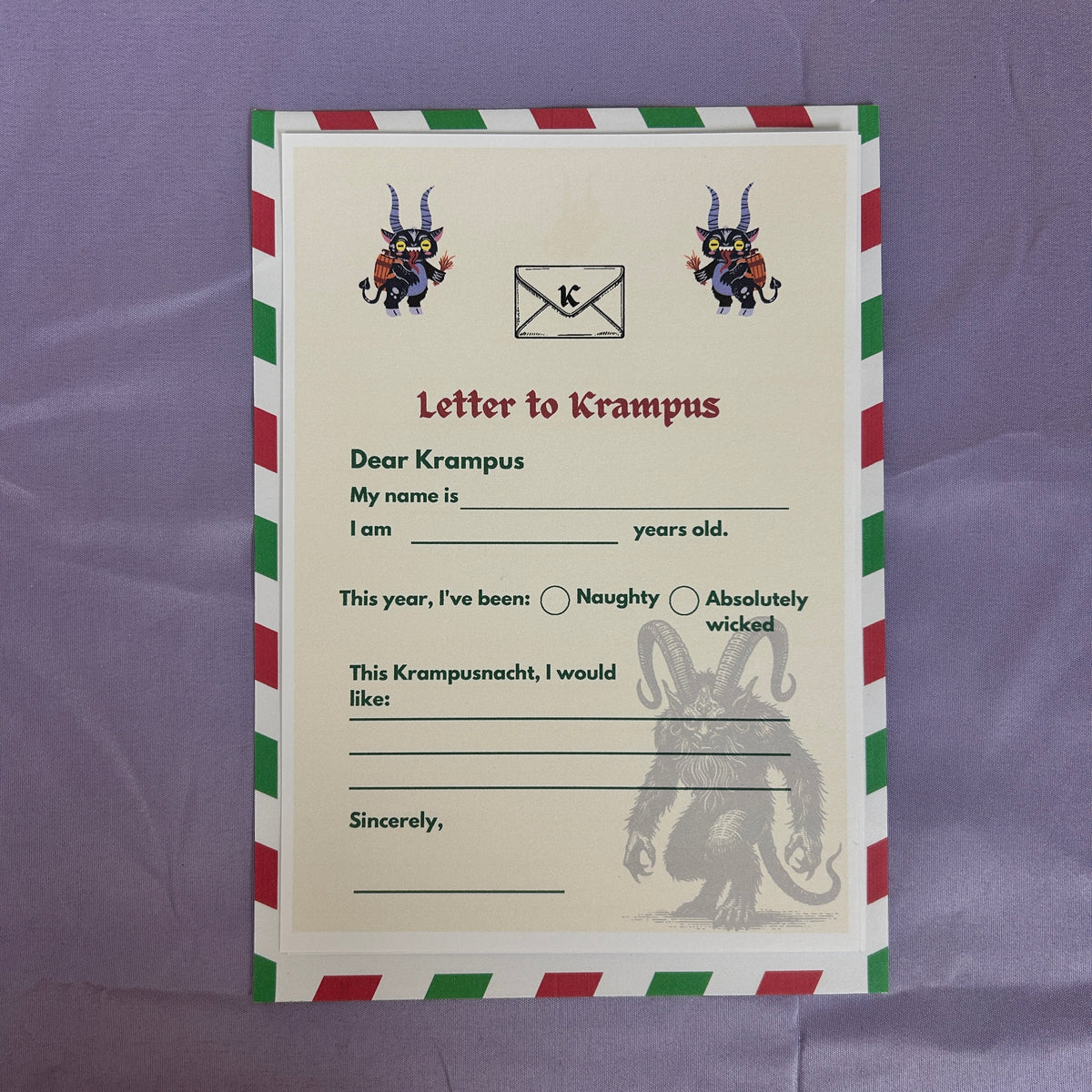 Letter to Krampus Kit | Not for Santa