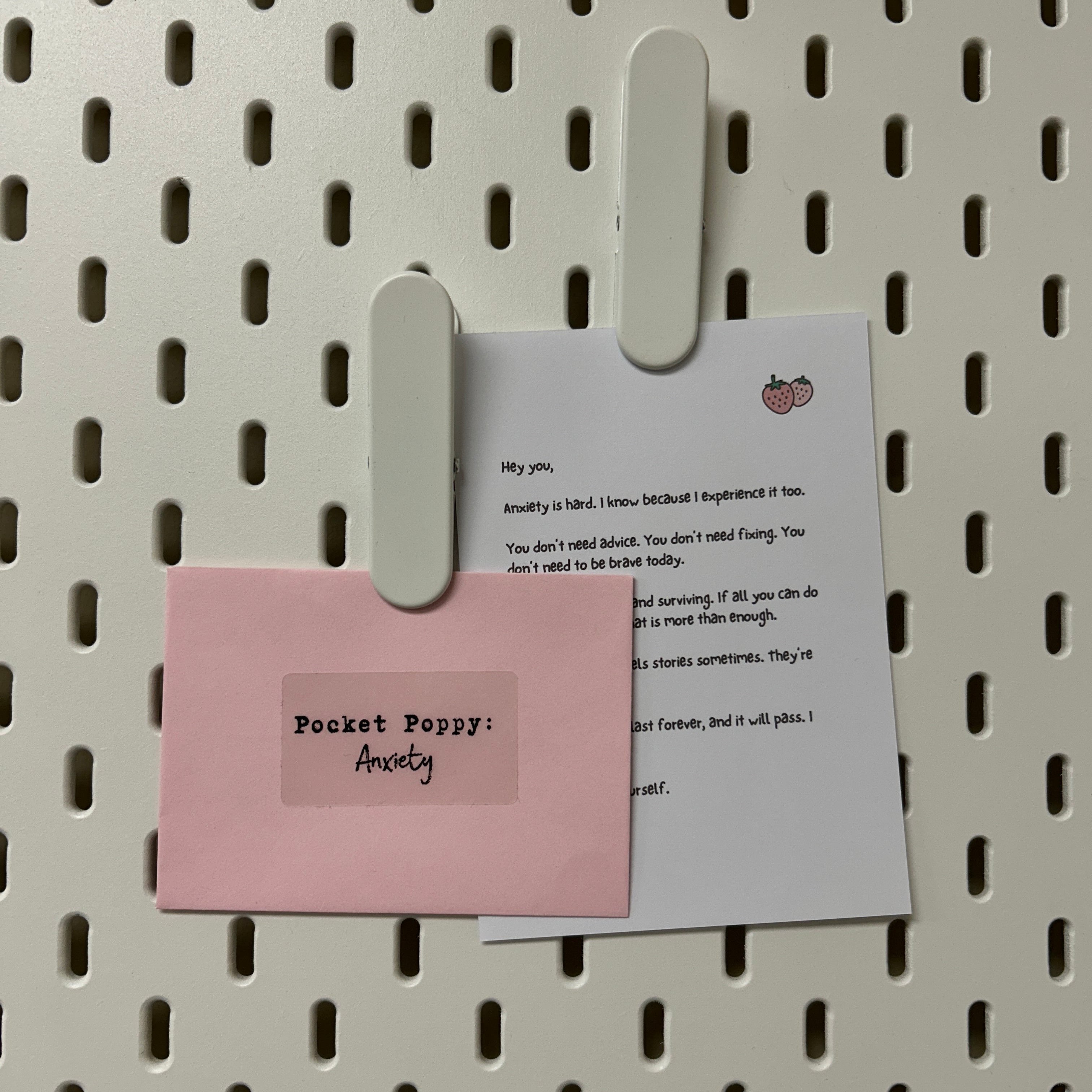 Anxiety Pocket Poppy | Mini Quick Fix Letter