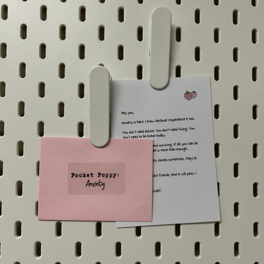 Anxiety Pocket Poppy | Mini Quick Fix Letter