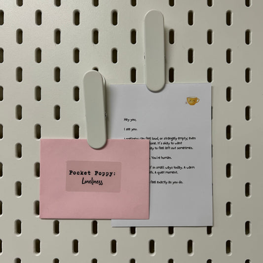 Loneliness Pocket Poppy | Mini Quick Fix Letter