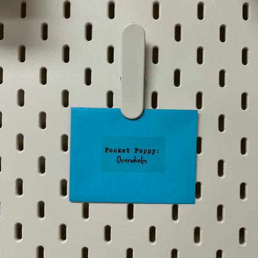 Overwhelm Pocket Poppy | Mini Quick Fit Letter