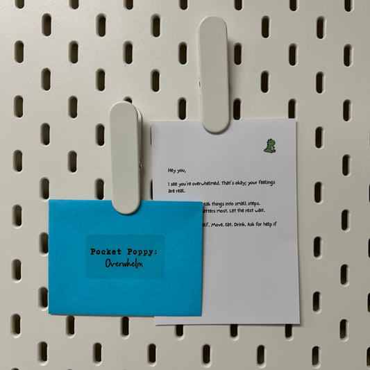Overwhelm Pocket Poppy | Mini Quick Fit Letter