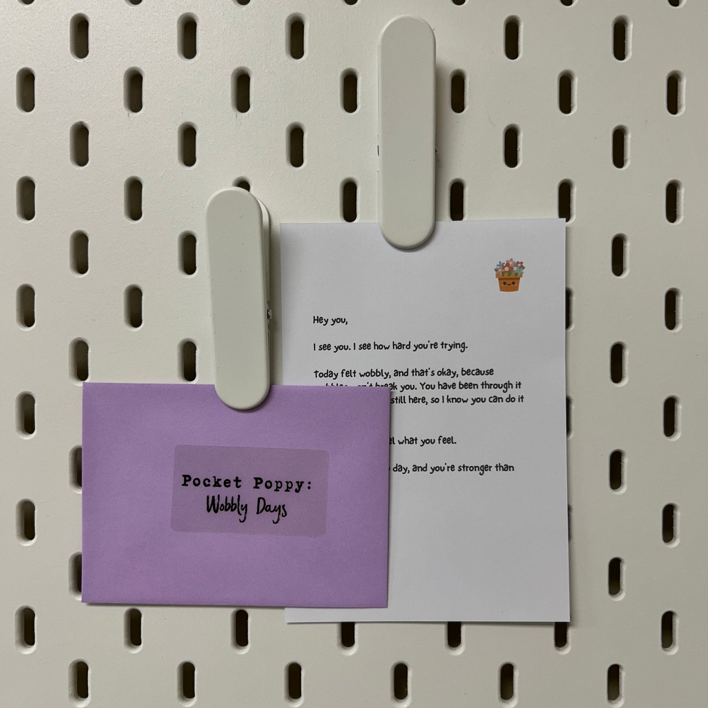 Wobbly Days Pocket Poppy | Mini Quick Fix Letter