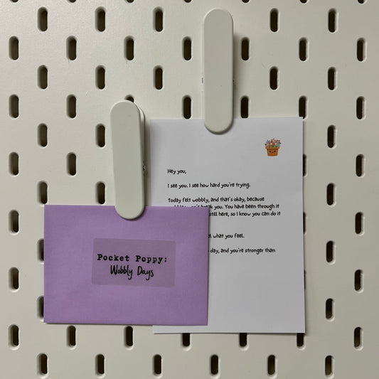 Wobbly Days Pocket Poppy | Mini Quick Fix Letter