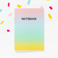 Rainbow Ombre Plain A6 Notebook - Fun Recycled Stationery