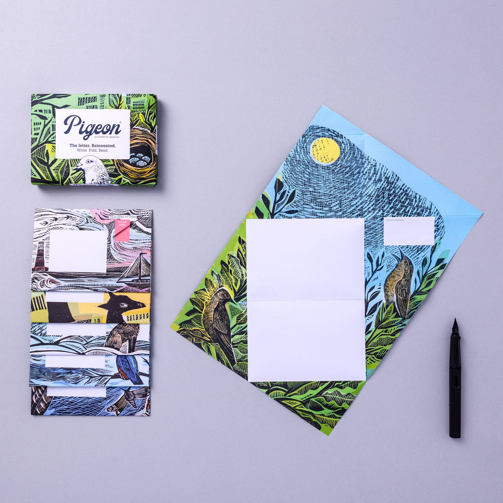 Wonderfully Wild Pigeon, Nature-inspired Folding Letters x 6