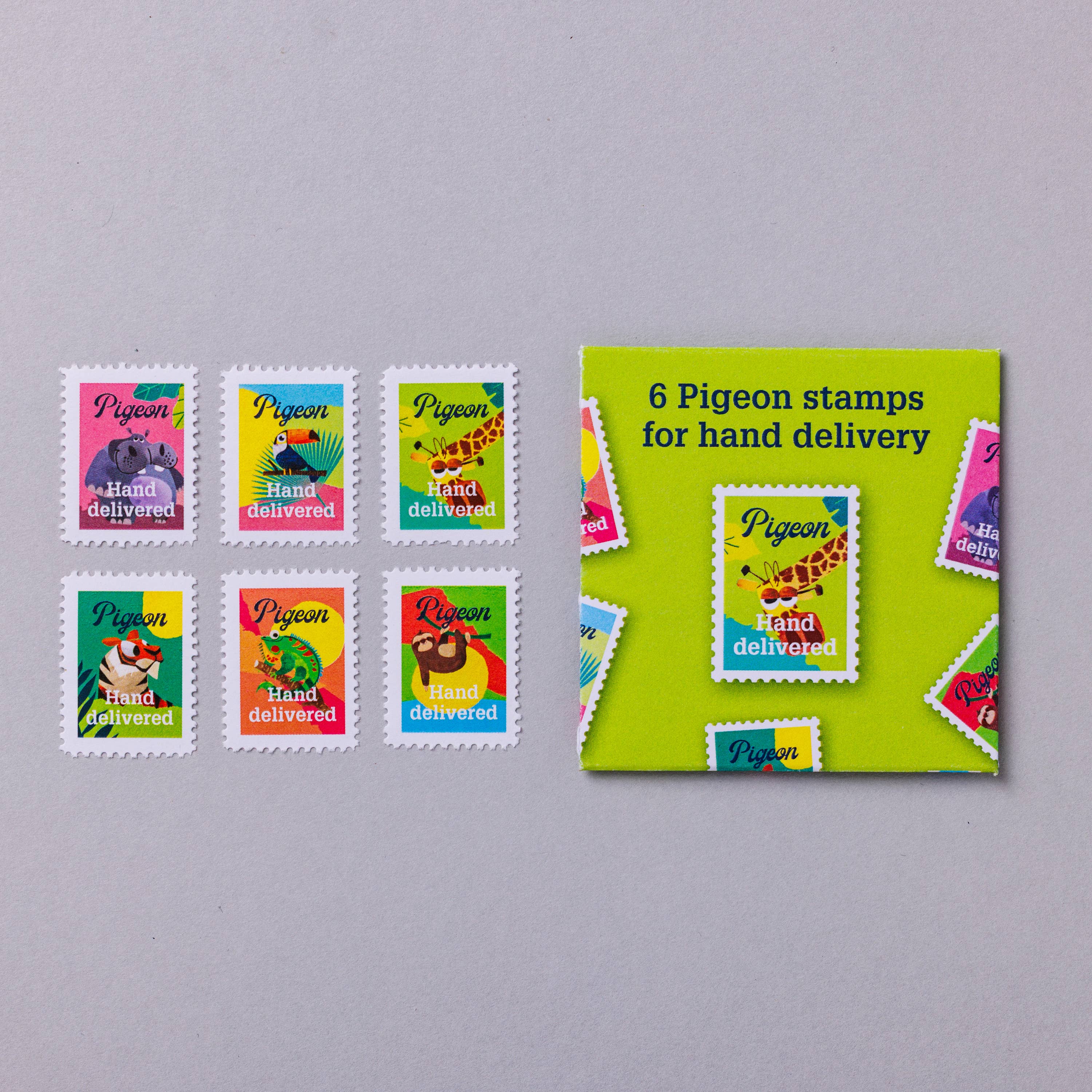 Pigeon Stamps | Set of 6 stamps for hand delivery